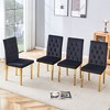 Sapphtopaz Modern Dining Chairs Upholstered Chair with Button Tufted and Metal Legs Chairs for Dining Room, Kitchen - 2 of 4