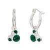 Disney Minnie Mouse Silver Plated Hoop Latch Back Birthstone Earrings - 4 of 4