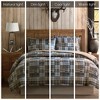 Sapphtopaz Comforter Set Bedding Quilt Set Classic Plaid Pattern Solid Color Reverse Quilt Set - 2 of 4