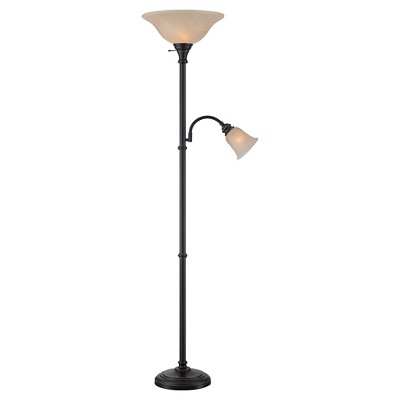 Lite Source Henley 2-LT Floor Lamp - Dark Bronze (Includes CFL Light Bulb)