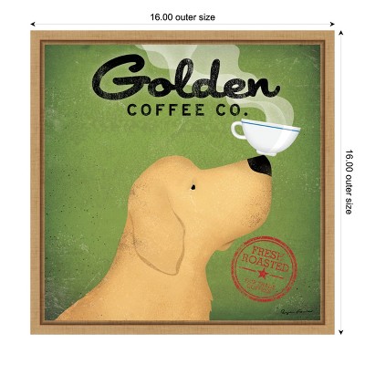 Golden Dog Coffee Co Green and Maple Canvas Print