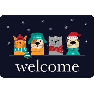 Ashley Productions® The Original Fun Mat™, Welcome Mat, 15.5" x 23.5", Fury Friends Welcome - 1 of 1