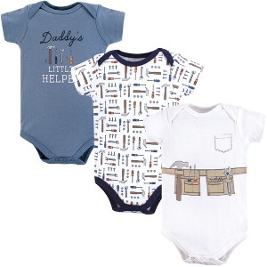 Little Treasure Baby Boy Cotton Bodysuits 3pk, Mr Fix-It