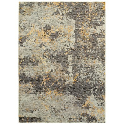 Oriental Weavers Evolution 8025B Grey/ Gold Indoor Area Rug - 3'3" x 5'2"