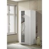 CAVINAS White Double Doors Armoire Wardrobe Closet,Armoire Closet with 1 Fixed Shelf,1 Garment Rod,Storage Armoire for Bedroom,Dressing Room,Apartment - 2 of 4