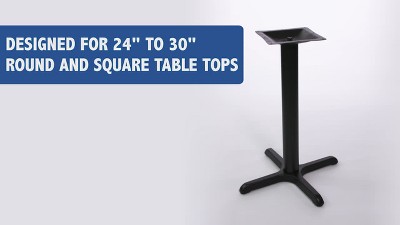 Emma Black Cast Iron Table X-Base for 24-30" Tops