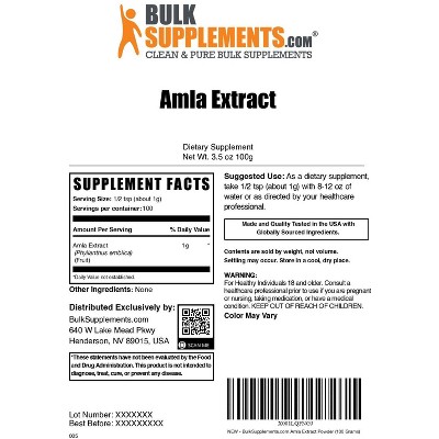 BulkSupplements Amla Extract Powder