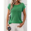 Women's Crochet Hooded Sleeve Pullover Sweater Cozy Knit Casual Tops for Daily Wear - 3 of 4
