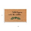 HomeRoots 17" X 29" Brown Black And Green Christmas Outdoor Coir Door Mat - 3 of 4