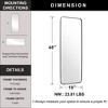 ANDY STAR Modern Decorative 18 x 48 Inch Rectangular Wall Mounted or Floor Full Body Length Mirror with Stainless Steel Metal Frame, Matte Black - 2 of 4