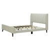 Queen-Size Velvet Upholstered Platform Bed with Stylish Finish - 3 of 4