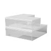 Martha Stewart 3pc Small, Medium & Large Plastic Storage Organizer Bins White Clear: Office Desk Organization Kit - 4 of 4