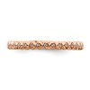 Black Bow Jewelry 2.25mm 14k Rose Gold 1/20 Ctw Diamond Stackable Band - 4 of 4