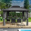 Kozyard Caesar Aluminum Hardtop Gazebo Metal Pavilion with Netting and Shaded Curtains for Patio, Backyard Deck - 2 of 4