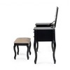 Poundex Wooden Makeup Vanity Set Desk, Mirror and Stool - 2 of 4