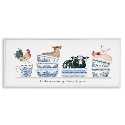 Stupell Industries Farmhouse Dirty Dishes, 24" x 10"
