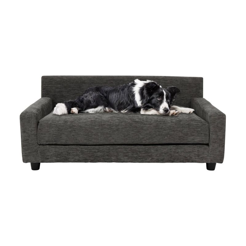 Club Nine Pets Metro Orthopedic Dog Sofa Bed - Charcoal Gray - M, 3 of 8