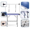 BENCMATE Pet Grooming Tool 46-Inch Foldable Pet Grooming Table Stainless Steel Frame With Rubber Pads Adjustable Tabletop, Blue, 46.00"*23.60"*30" - 4 of 4