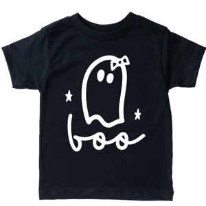 Boo Ghost Bow - Youth Short Sleeve Graphic T-Shirt and Toddler Short Sleeve Graphic T-Shirt - 1 of 4