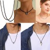 Adjustable Leather Necklace Cord - 20Inch Braided Rope with Stainless Steel Clasp for Men & Women - 2 of 4