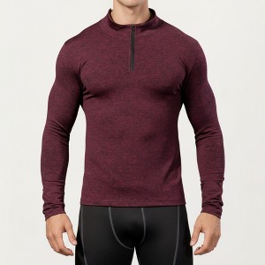 Anna-Kaci Active Men's Long Sleeve Quarter Zip Compression Athletic Shirt with Mock Neck and Performance Stretch Fabric - 1 of 4