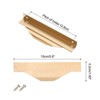 Unique Bargains Finger Edge Cabinet Pull 128mm Hole Diameter Gold 10 Pcs - 2 of 4