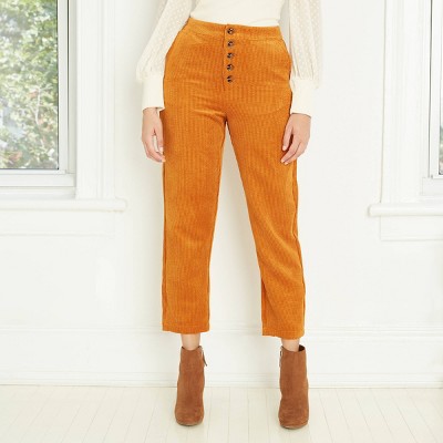 women's high waisted corduroy pants