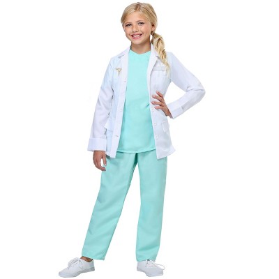 Halloweencostumes.com Medium Girl Girl's Doctor Costume, White/blue ...