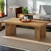 Hommoo 47" Rectangle Coffee Table, Thick-Base Center Tea Table - 2 of 4