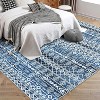 Boho Geometric Rug, Machine Washable and Non-Slip, Ideal Neutral Carpet for Farmhouse & Modern Living, Dining, and Bedroom Areas, 4'x6', Gray - 3 of 4
