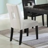 Simple Relax Set of 2 Faux Leather Upholstered Dining Chairs with Cutout Back Design - 2 of 4