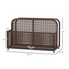 Aghana Digitals Brown PE Rattan Pool Storage Caddy with Wheels, 43.25" L x 22.5" W x 28" H, - 2 of 4