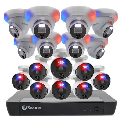 NVR16-8580 /4TB /8x NHD-1200BE Bullet SwannForce /8x NHD-1200DE Dome Professional IP Digital Still Cams