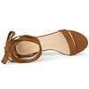 Allegra K Women's Open Toe Block Heel Lace Up Sandals - 4 of 4