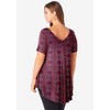 Roaman's Women's Plus Size V-Neck Swing Ultra Drape Tunic - image 3 of 4