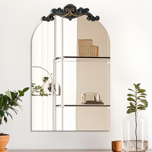 ARTLOGE XXL Large Baroque Arched Antique Mirror with 3D Embossed Patterns for Wall Decor - 1 of 4