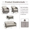 Buenhomino Outdoor Wicker Furniture Set – Swivel Glide Chairs, Sofas, Ottomans & Tables, All-Weather PE Rattan with Cushions for Patio, Garden & Deck - 4 of 4