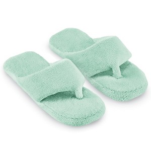Collections Etc Thong Terry Slippers - 1 of 4