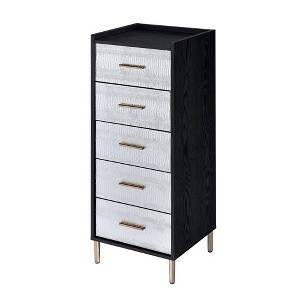 Myles 17" Armoires - Acme Furniture: Metal Frame, 5-Door Jewelry Storage, No Assembly Required - 1 of 4