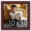 PosterPalooza | Square Minimalist Brown Picture Frame - UV Acrylic, Foam Board Backing, Hanging Hardware - 2 of 4