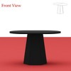 FUFU&GAGA Modern Style Black Oval Desk - 4 of 4