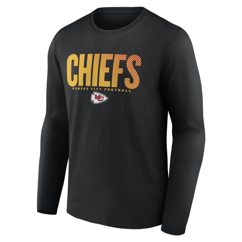 NFL Kansas City Chiefs Men&#39;s Transition Black Long Sleeve T-Shirt, 2 of 4