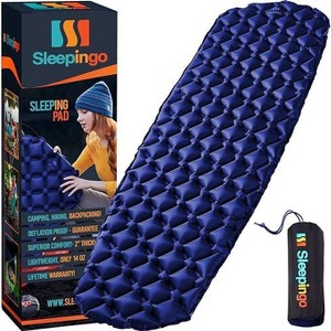 Sleepingo Ultralight Inflatable Sleeping Pad for Camping- Pack of 2, Blue - 1 of 4