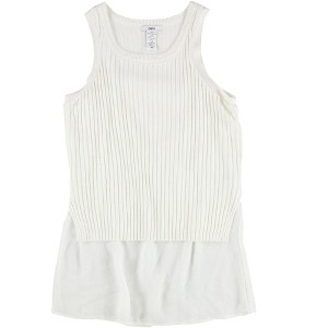 bar III Womens Mixed Media Knit Blouse - 1 of 2