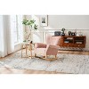 CAVINAS Upholstered Rocking Chair with Wood Legs and Curved Back, Foam-Filled Accent Chair for Living Room, Bedroom, Reading Corner - 3 of 4