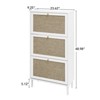 FONTOI 3 Door Shoe Rack with Metal Feet and Foot Pads, Freestanding Shoe Storage Cabinet for Entryway, Living Room, Porch, White, 9.25"*48.98"*23.62" - 3 of 4