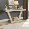 KIGFTSOD 60'' Vintage Distressed Wood Entryway Bench - 2-Tier Solid Wood Veneer Storage Cabinet for Hallway, Living Room & Behind Sofa - 3 of 4