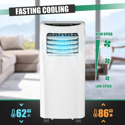 White Portable Air Conditioner with Remote and Sleep Mode