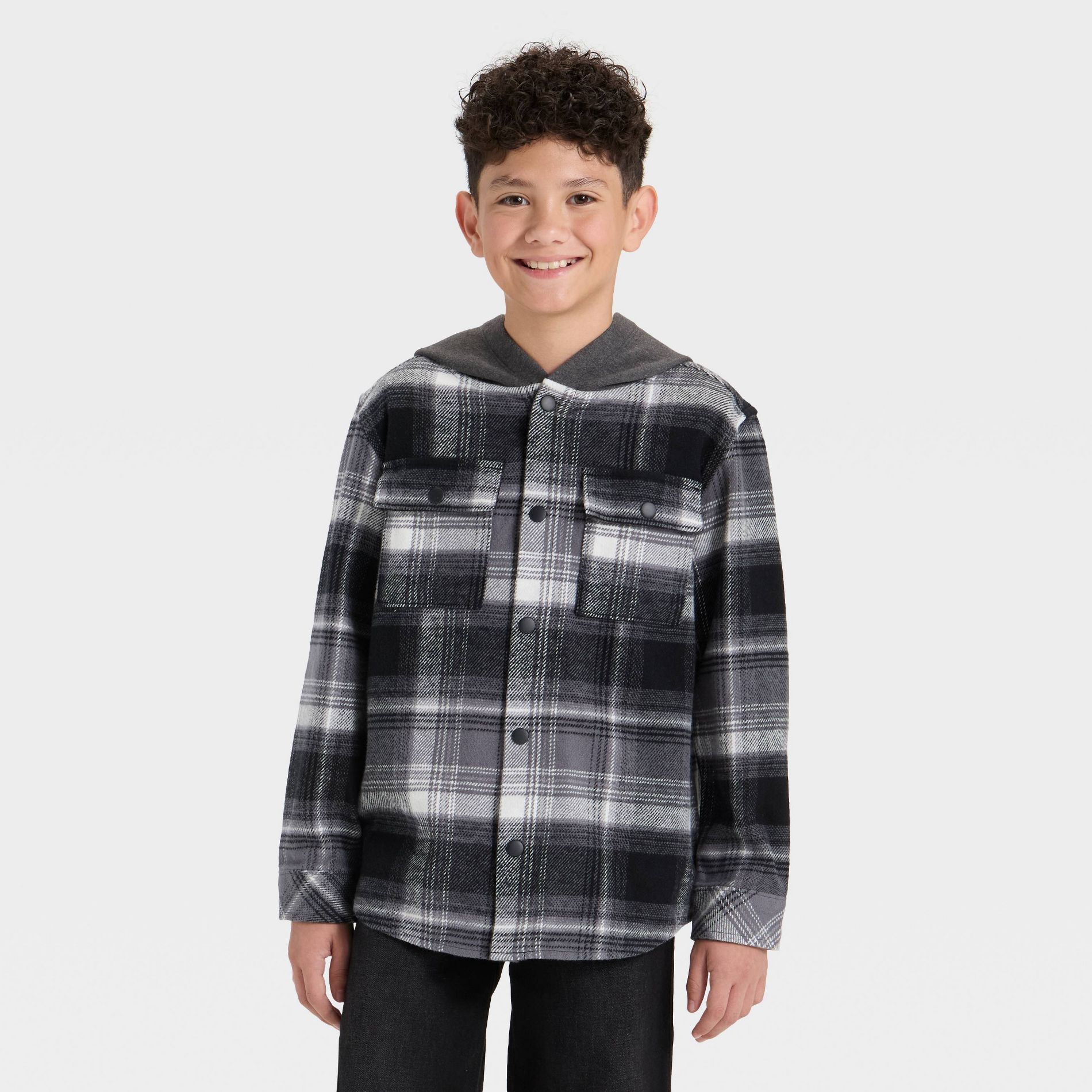 Boys' Hooded Shirt Jacket - Cat & Jack™