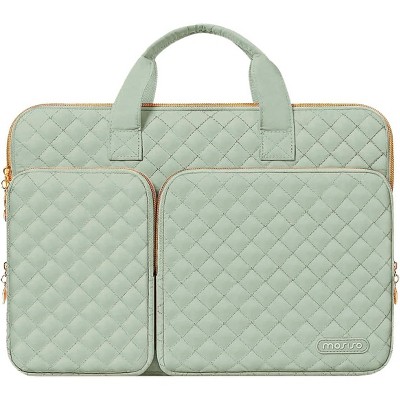 Laptop Sleeve 13 - 13.3 Inch 360 Protective ,Quilted Bag with 2 Pockets,Handle & Belt for MacBook Air/Pro 13/Pro 14,HP,Dell,ASUS,Lenovo